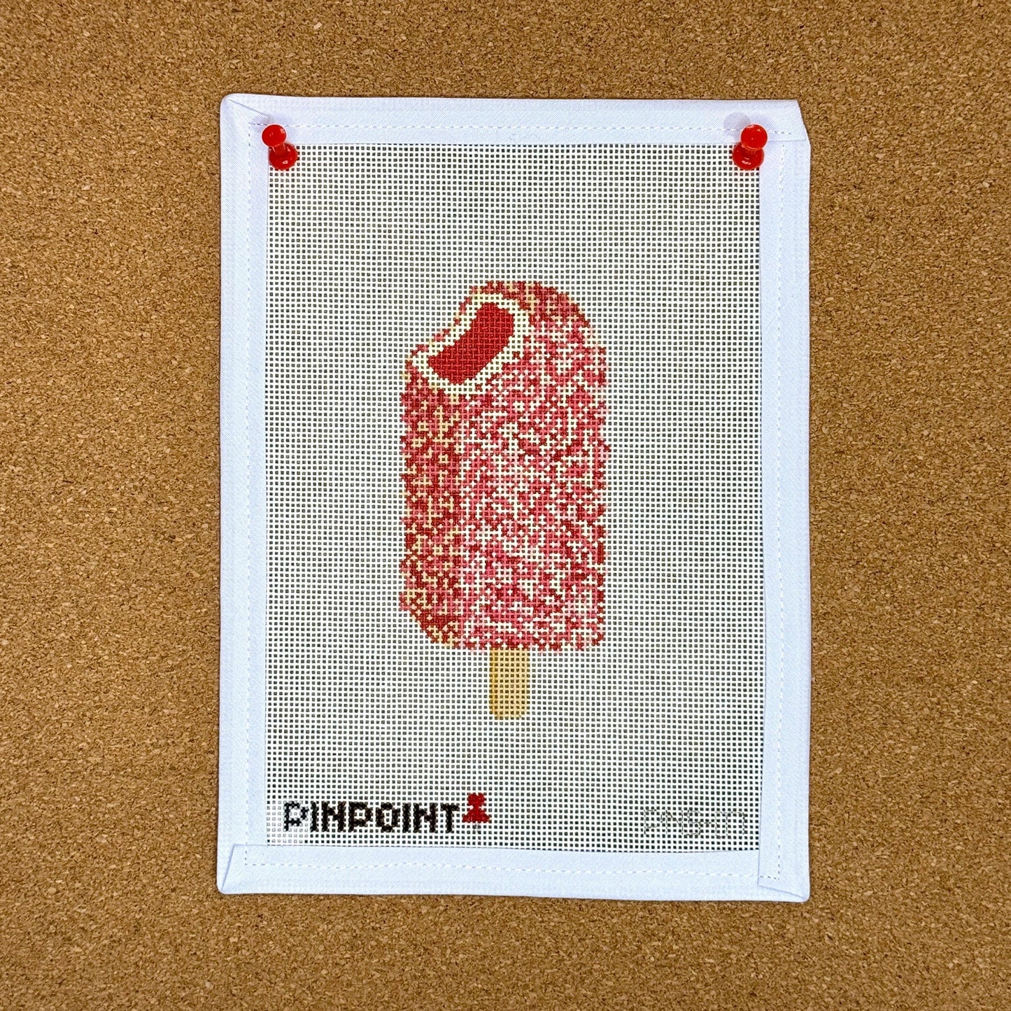 Ice Cream Bar Needlepoint Canvas | Strawberry Shorkcake | Chocolate Eclair